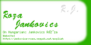 roza jankovics business card